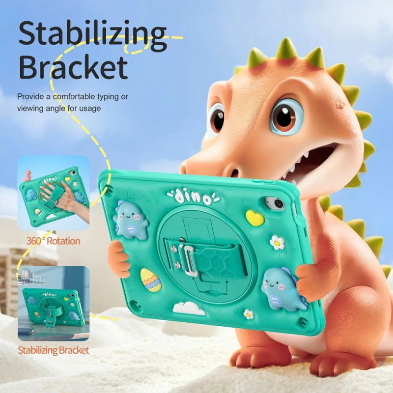 Deksel iPad (2025) Mobildeksel Dinosaurstropp Og Støtte For Barn