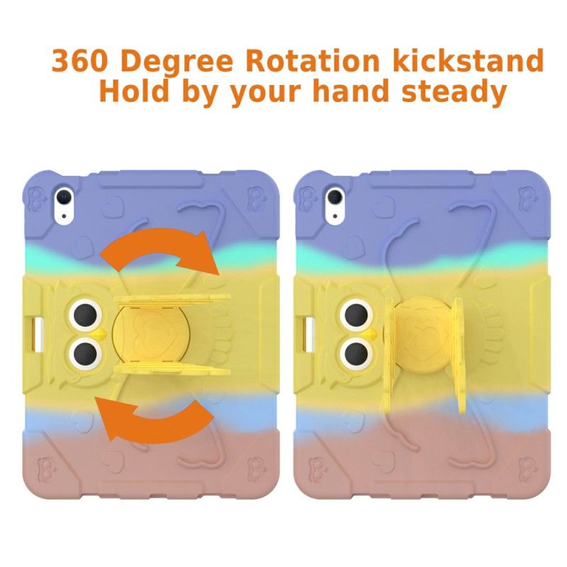 Deksel iPad (2025) Roterende Stativ Med Sommerfugler Og Fargetone For Barn