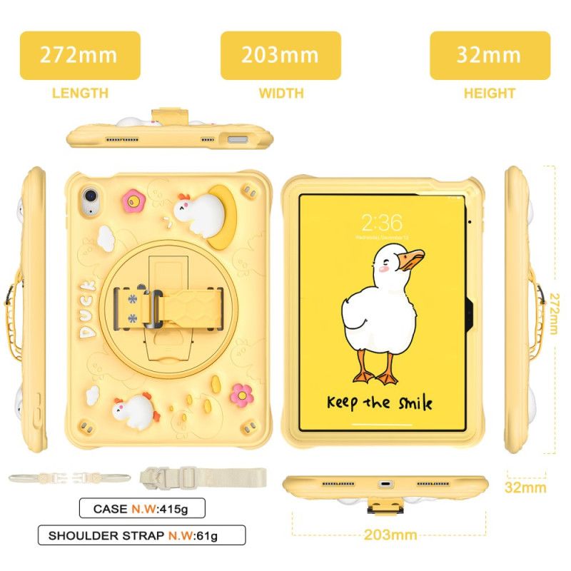 Deksel Til iPad (2025) Andestativ Og Skulderstropp For Barn