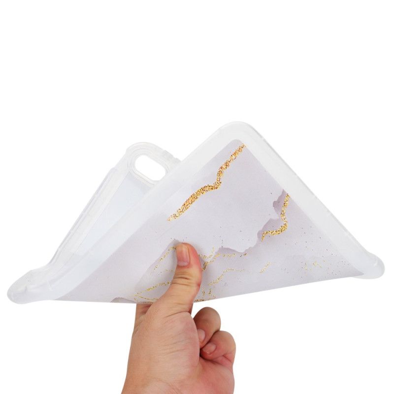 Deksel Til iPad (2025) Silikonmarmor Design