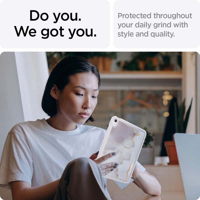 Deksel Til iPad (2025) Silikonmarmor Design