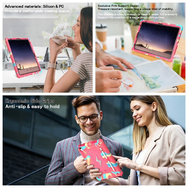 Deksel Til iPad (2025) Trippel Beskyttelse Med Skulderstropp