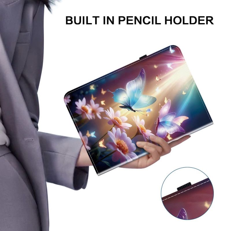 Etui iPad (2025) Sommerfugler I Lyset Beskyttelse Deksel