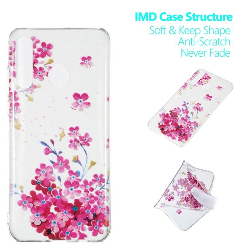 Deksel Huawei P30 Lite Gule Og Magenta Blomster