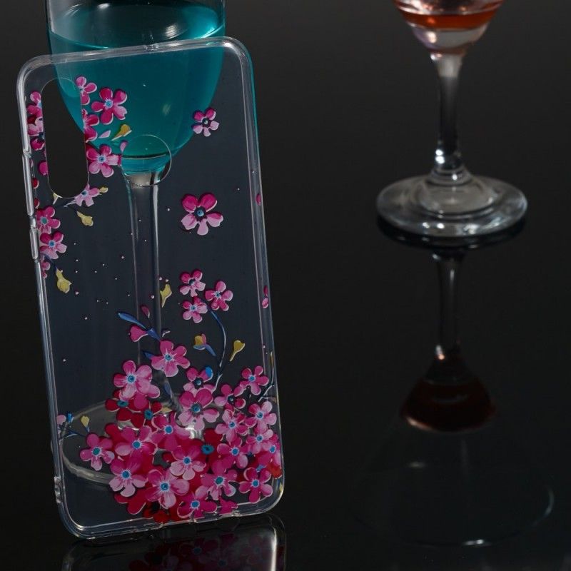 Deksel Huawei P30 Lite Gule Og Magenta Blomster