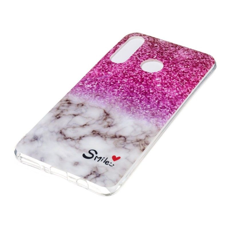 Deksel Huawei P30 Lite Marmorglitter Og Smil