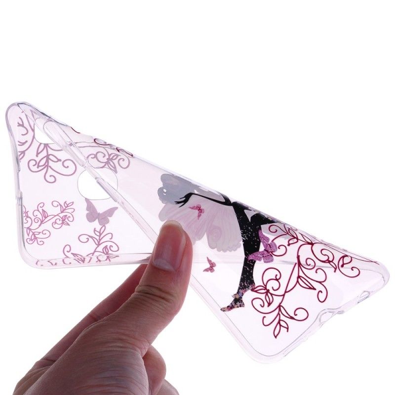 Deksel Huawei P30 Lite Mobildeksel Gjennomsiktig Blomsterfe
