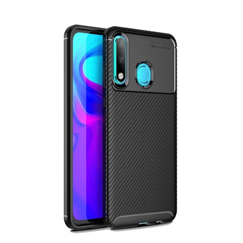 Deksel Huawei P30 Lite Svart Fleksibel Karbonfibertekstur