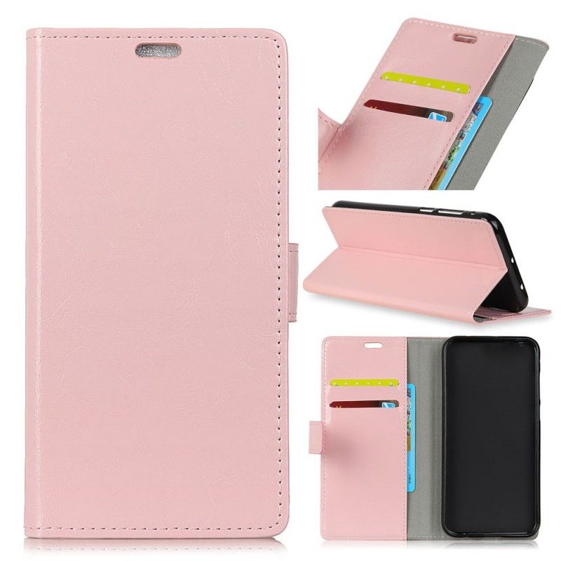 Folio Deksel for Huawei P30 Lite Svart Enkel Skinnende Skinneffekt