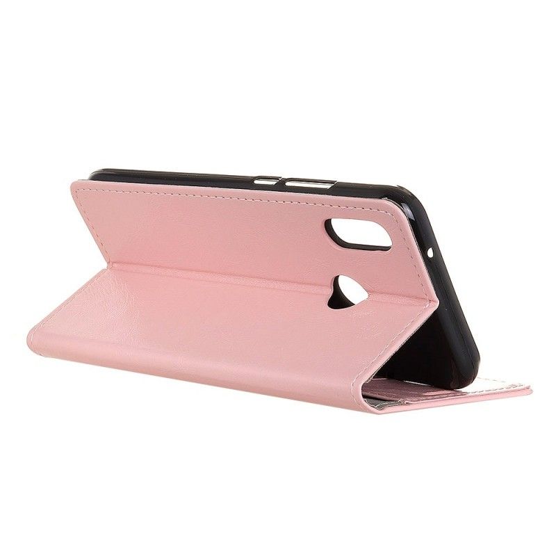 Folio Deksel for Huawei P30 Lite Svart Enkel Skinnende Skinneffekt