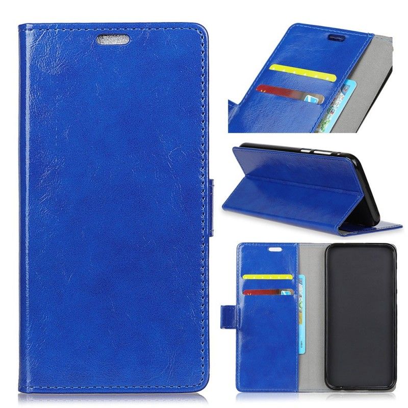Folio Deksel for Huawei P30 Lite Svart Enkel Skinnende Skinneffekt