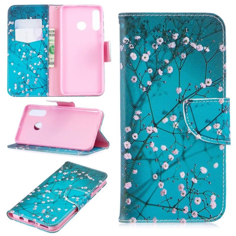 Folio Deksel Huawei P30 Lite Blomstrende Tre
