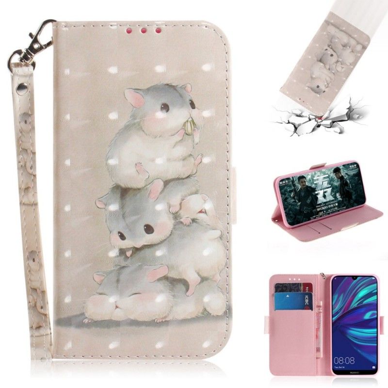 Folio Deksel Huawei P30 Lite Hamstere Med Tanga