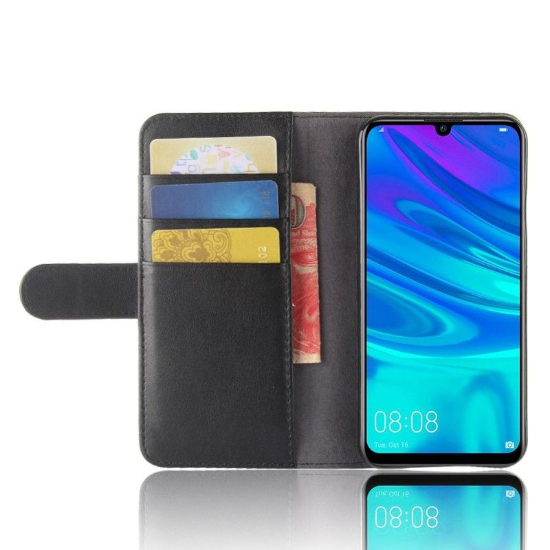 Folio Deksel Huawei P30 Lite Svart Delt Skinn Beskyttelse