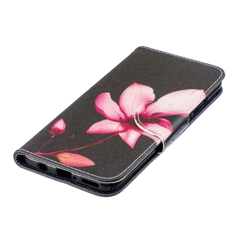 Lærdeksel Folio Deksel Huawei P30 Lite Mobildeksel Rosa Blomst