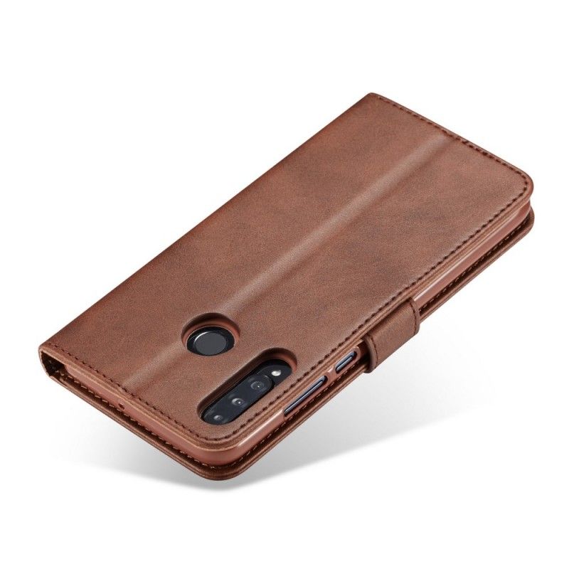 Lærdeksel Folio Deksel Huawei P30 Lite Svart Mobildeksel Lc.Imeeke Skinneffekt