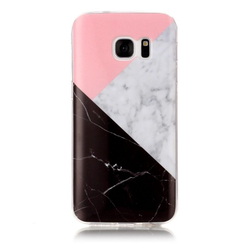 Deksel Samsung Galaxy S7 Mobildeksel Geometrisk Marmoreffekt