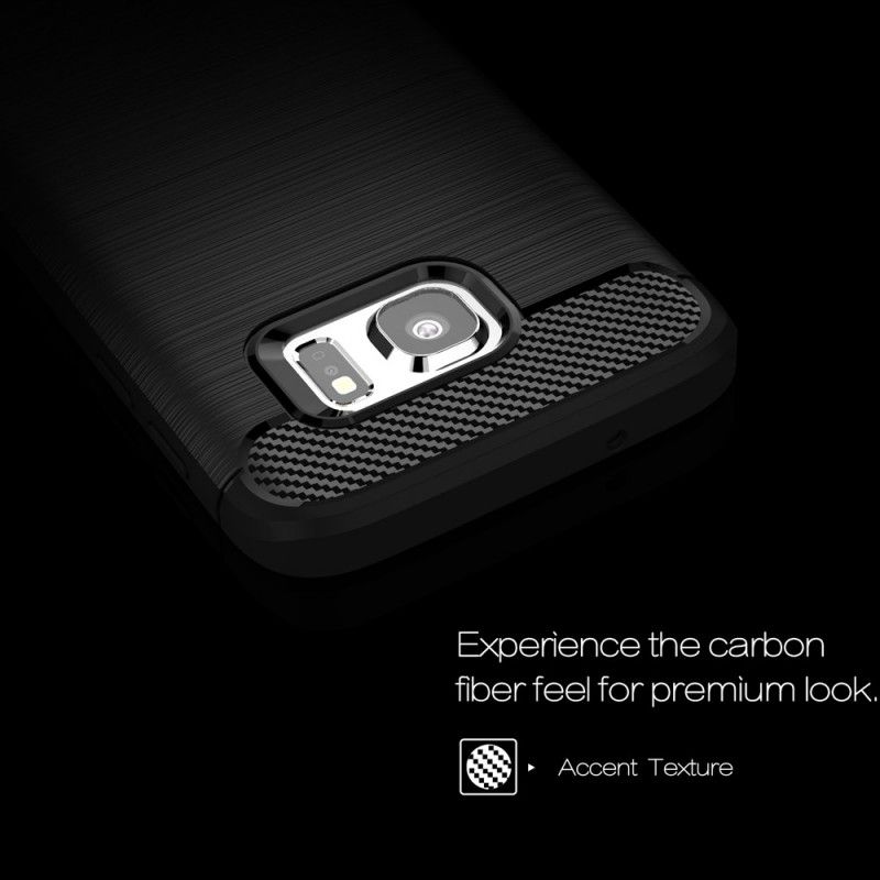 Deksel Samsung Galaxy S7 Svart Børstet Karbonfiber