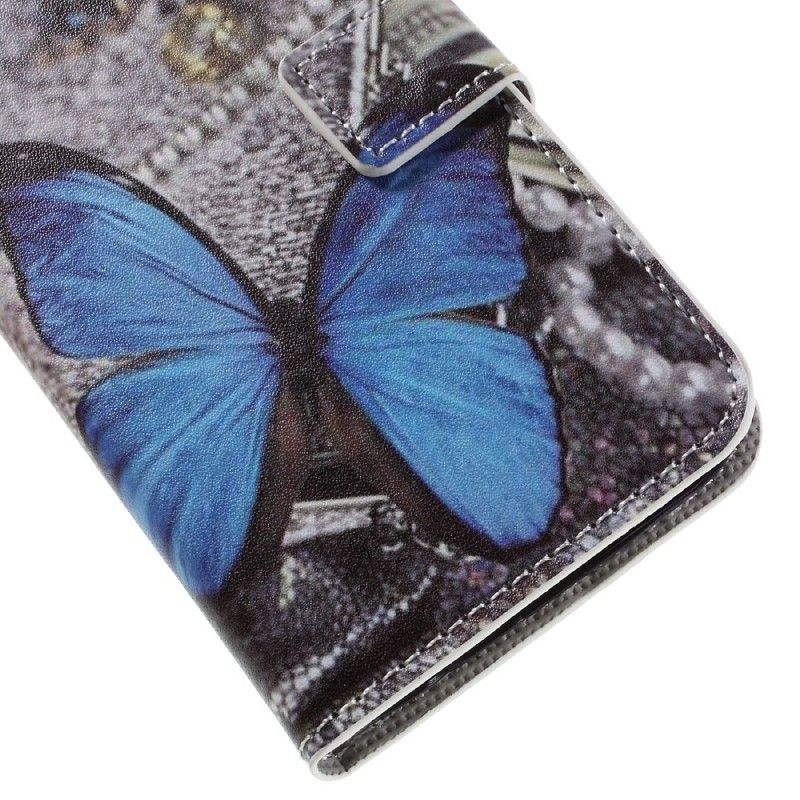 Folio Deksel for Samsung Galaxy S7 Blå Sommerfugl