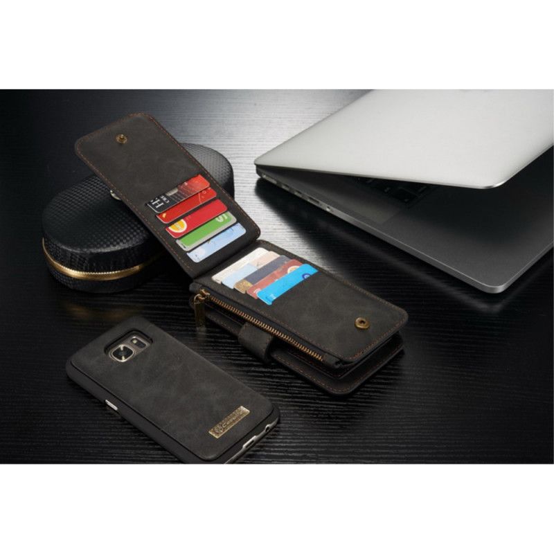Folio Deksel for Samsung Galaxy S7 Svart Avtakbar Caseme