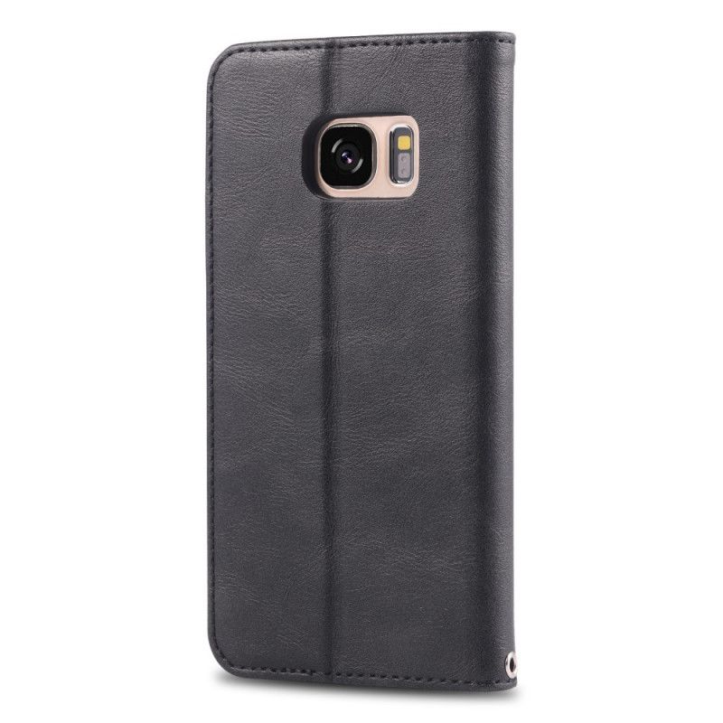 Folio Deksel for Samsung Galaxy S7 Svart Retro Azns