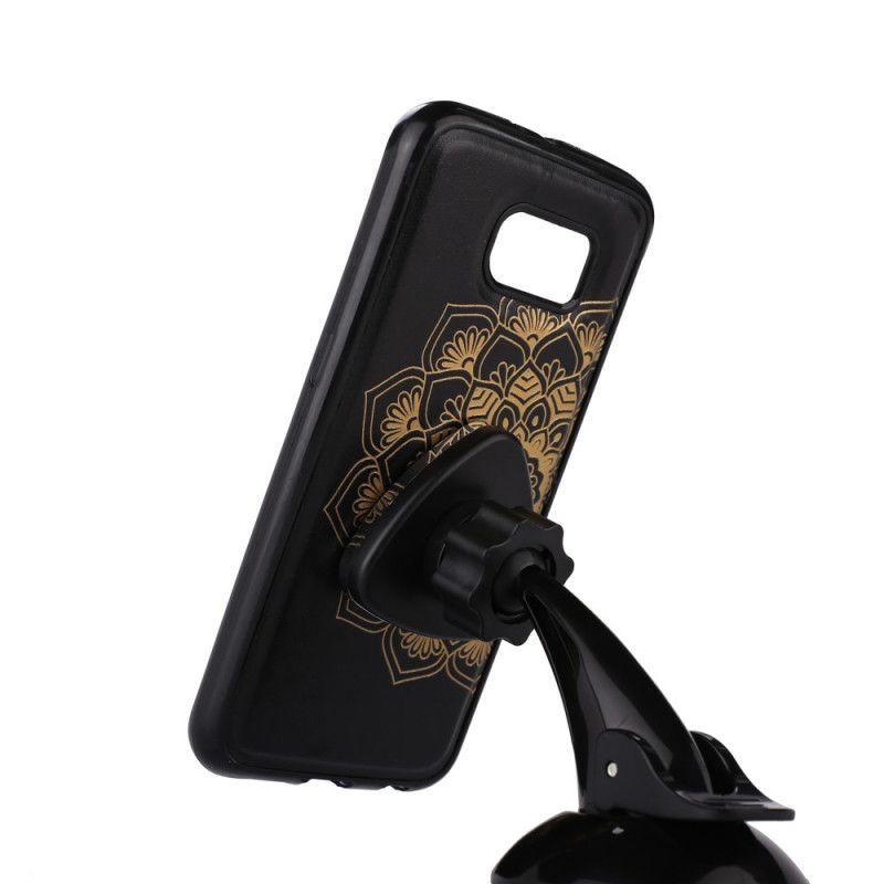 Folio Deksel Samsung Galaxy S7 Rose Gold Avtakbar Skallmandala Beskyttelse