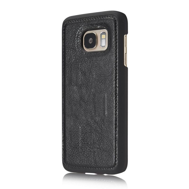 Lærdeksel Folio Deksel Samsung Galaxy S7 Svart Mobildeksel Dg.Ming Avtakbar