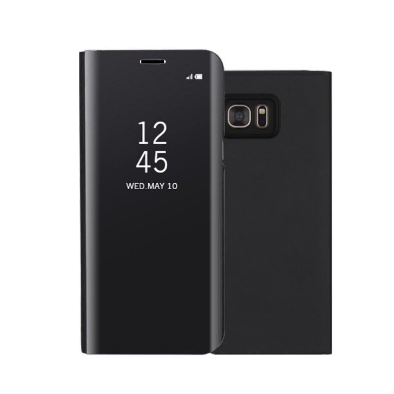 Visningsdeksel Samsung Galaxy S7 Svart Speil Og Skinneffekt
