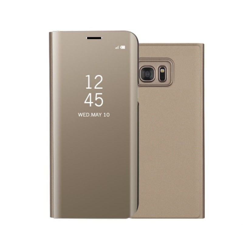 Visningsdeksel Samsung Galaxy S7 Svart Speil Og Skinneffekt