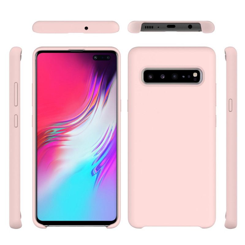 Deksel Samsung Galaxy S10 5G Svart Silikon Silkeaktig Beskyttelse