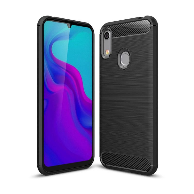 Deksel for Honor 8A Svart Børstet Karbonfiber