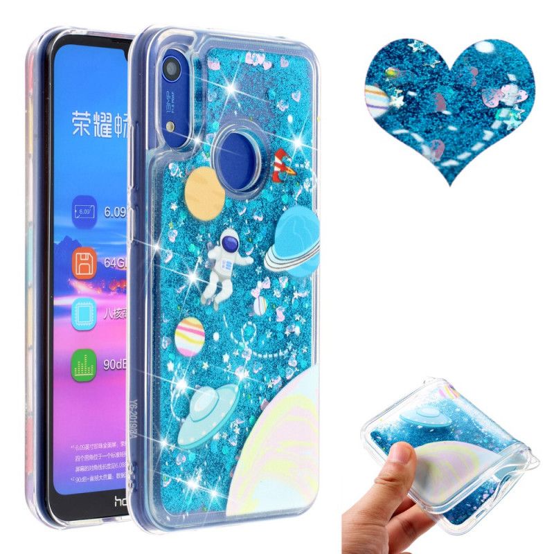 Deksel Honor 8A Mobildeksel Glitter Astronaut