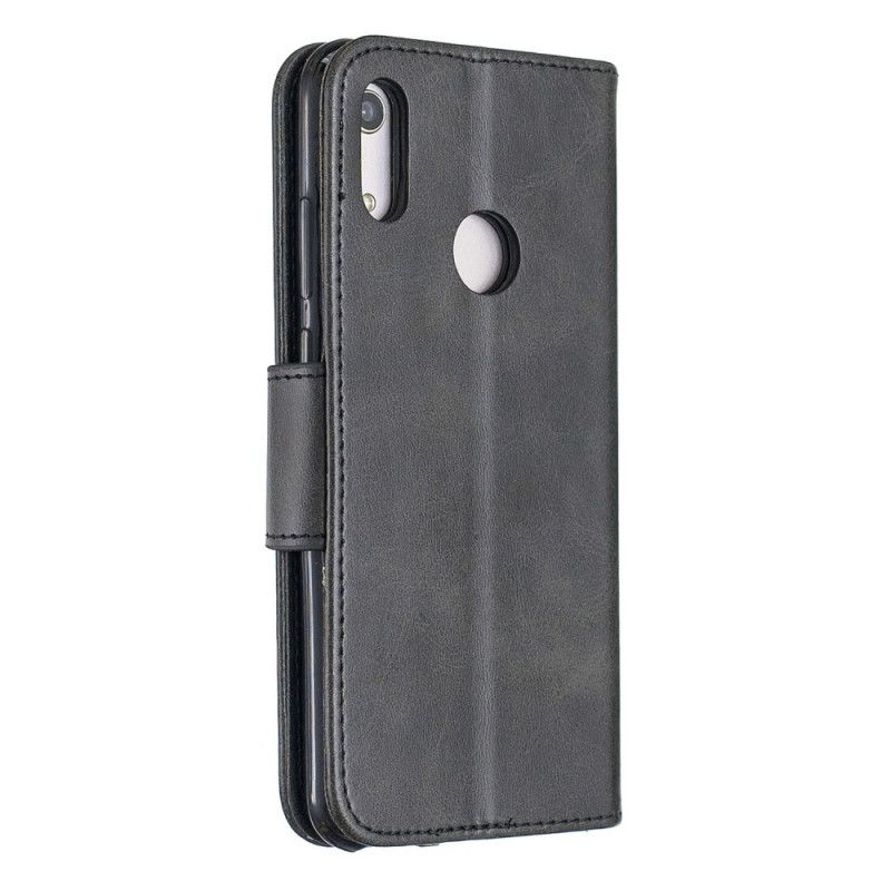 Folio Deksel Honor 8A Mørkeblå Glatt Skrå Klaff Beskyttelse