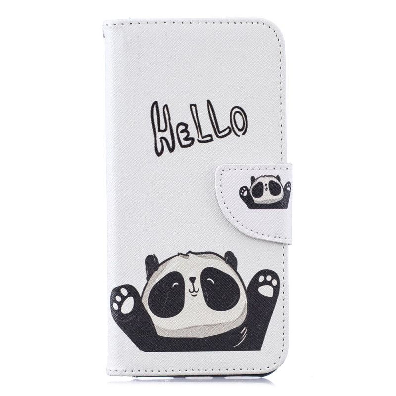 Folio Deksel Honor 8A Panda-Utskrift Hei