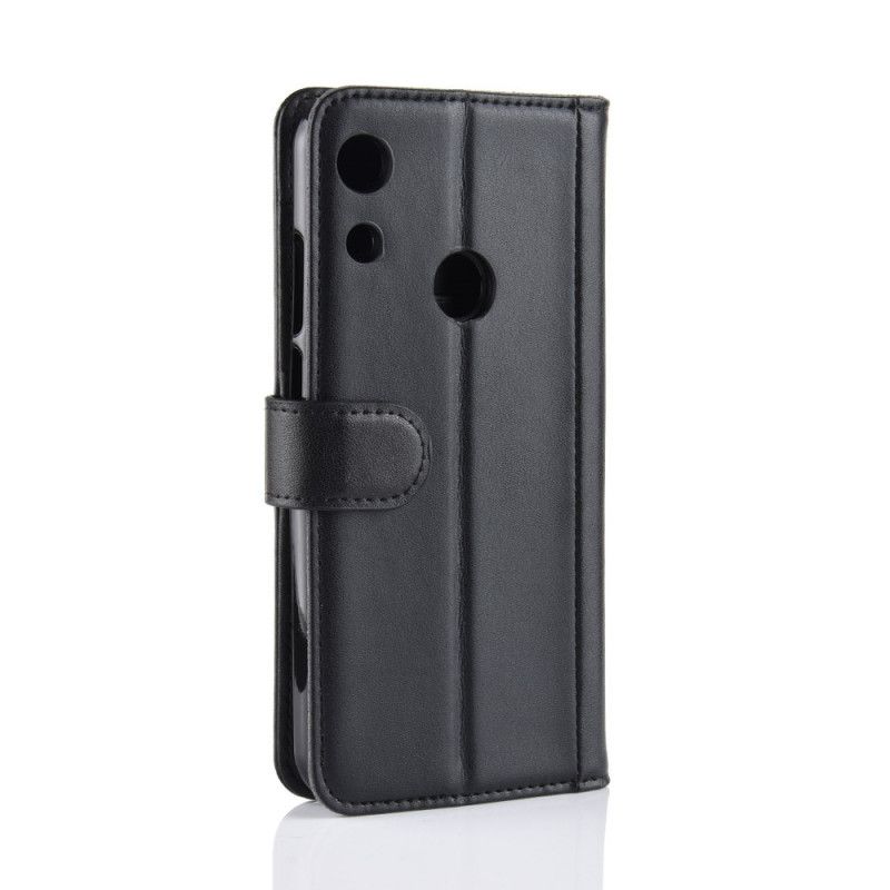 Folio Deksel Honor 8A Svart Ekte Lær