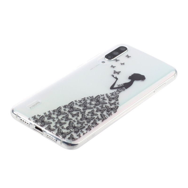Deksel Xiaomi Mi A3 Gjennomsiktig Sommerfuglkjole