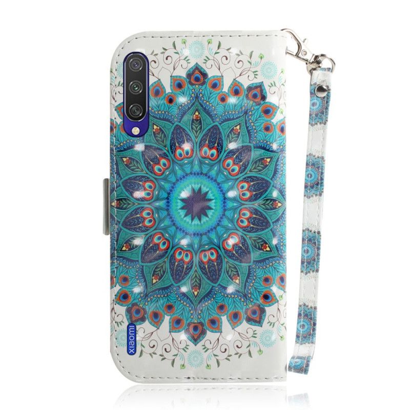 Lærdeksel Folio Deksel Xiaomi Mi A3 Mobildeksel Mesterlig Mandala Med Tanga