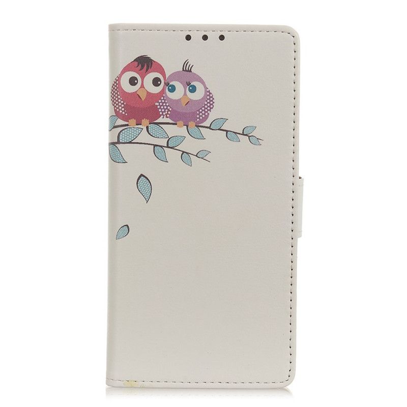 Folio Deksel for Samsung Galaxy A20s Ugler På Treet