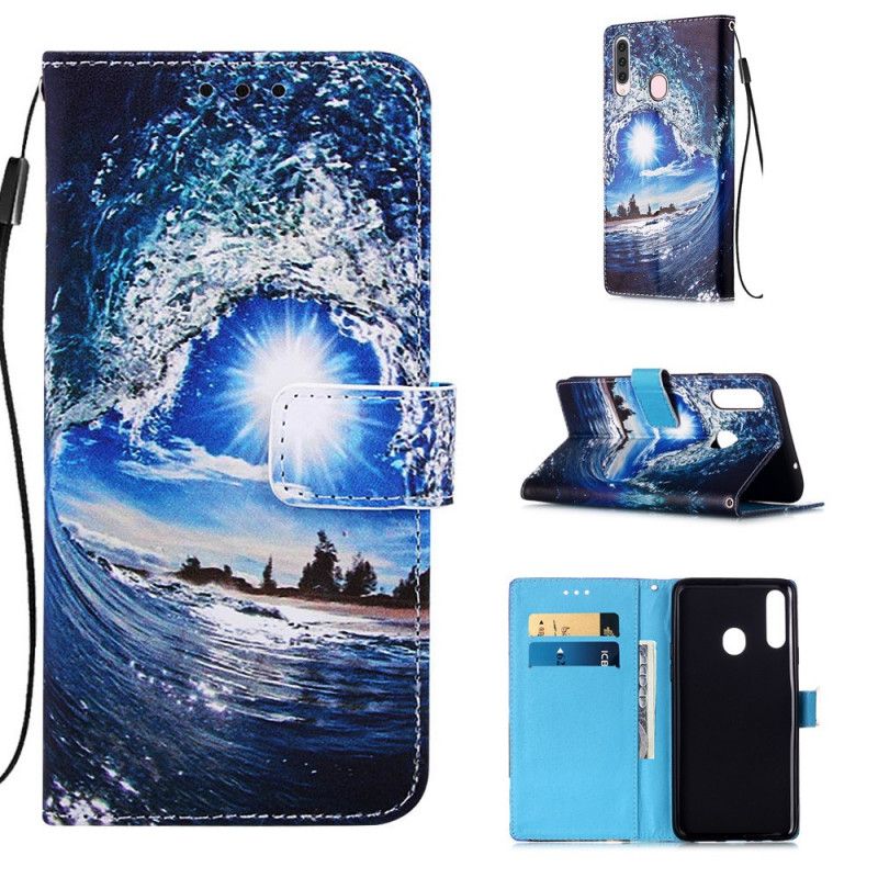 Folio Deksel Samsung Galaxy A20s Elsker Bølgen Anti-fall