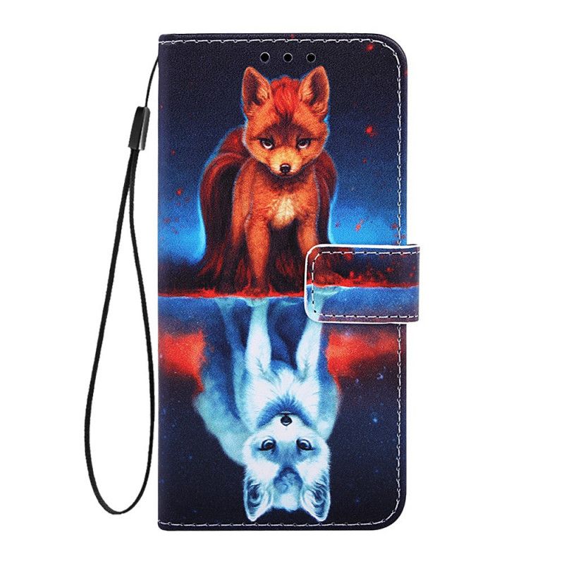 Folio Deksel Samsung Galaxy A20s Refleksjon Av Julien Hunden Med Tanga Beskyttelse