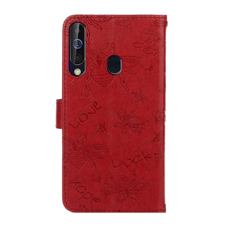 Folio Deksel Samsung Galaxy A20s Rød Smil For Bi-Sjarm
