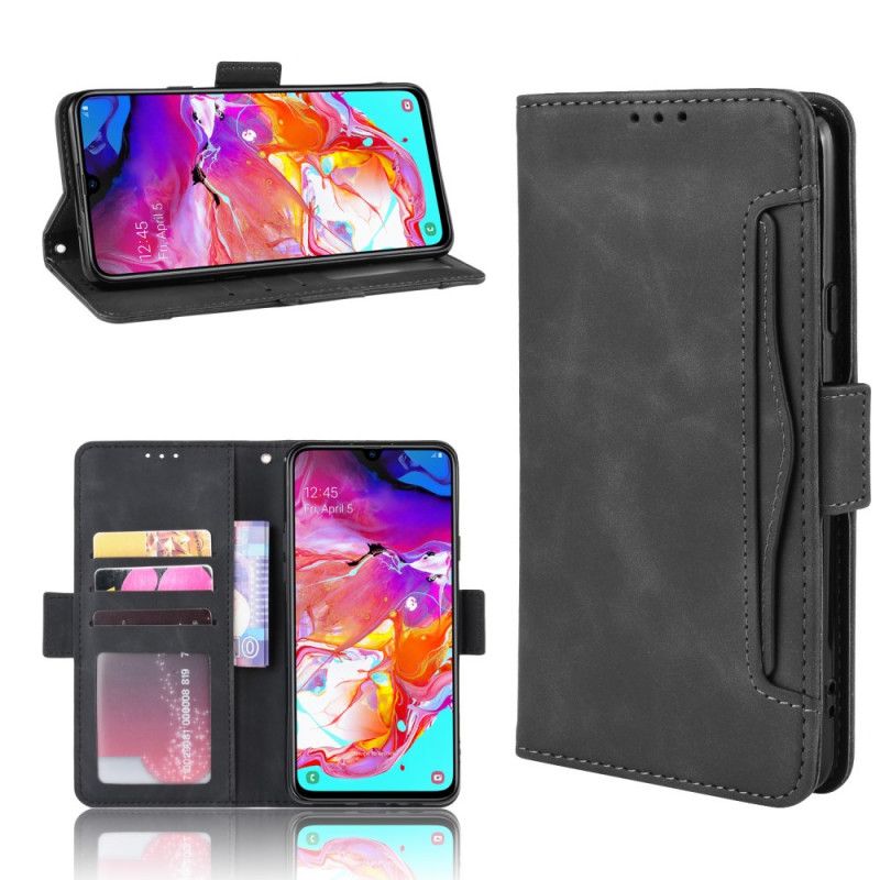 Lærdeksel Folio Deksel Samsung Galaxy A20s Svart Førsteklasses Multikort