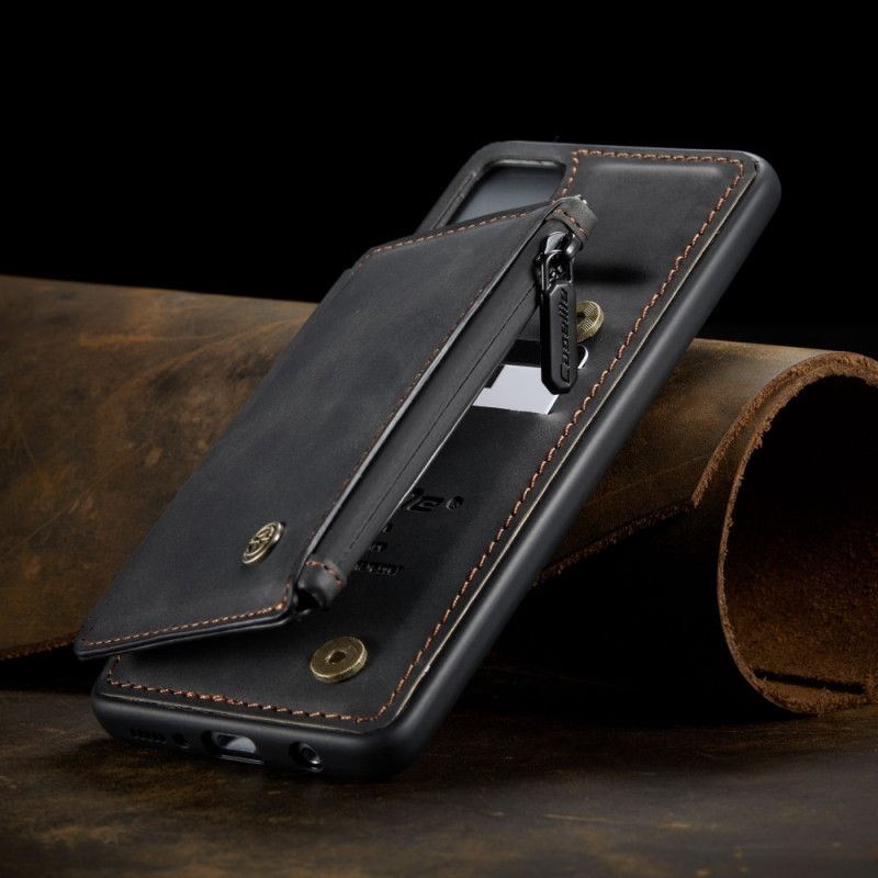 Deksel Samsung Galaxy A51 Svart Caseme Lommebokstil