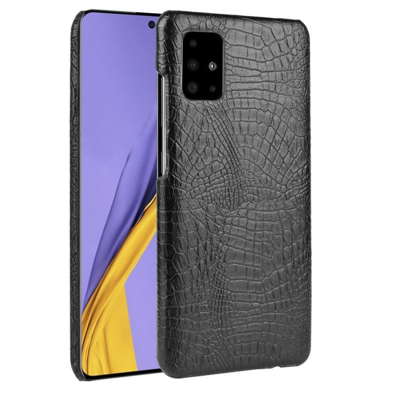 Deksel Samsung Galaxy A51 Svart Krokodillehudeffekt Anti-fall
