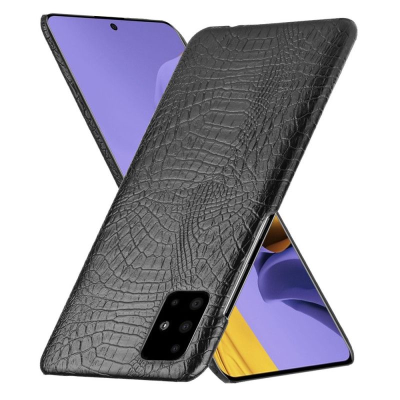 Deksel Samsung Galaxy A51 Svart Krokodillehudeffekt Anti-fall