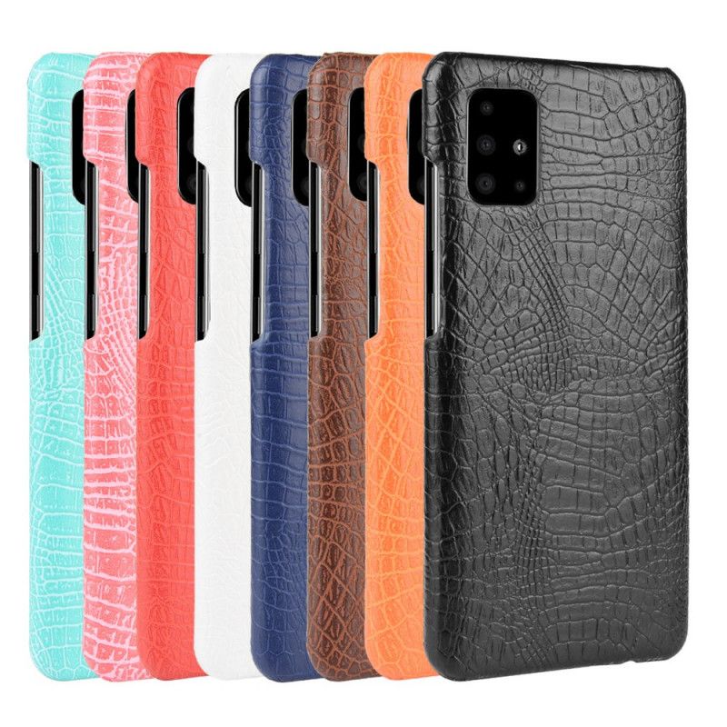 Deksel Samsung Galaxy A51 Svart Krokodillehudeffekt Anti-fall