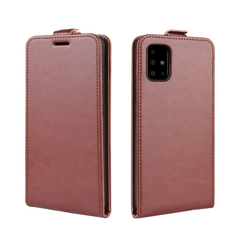 Folio Deksel for Samsung Galaxy A51 Svart Sammenleggbar Skinneffekt