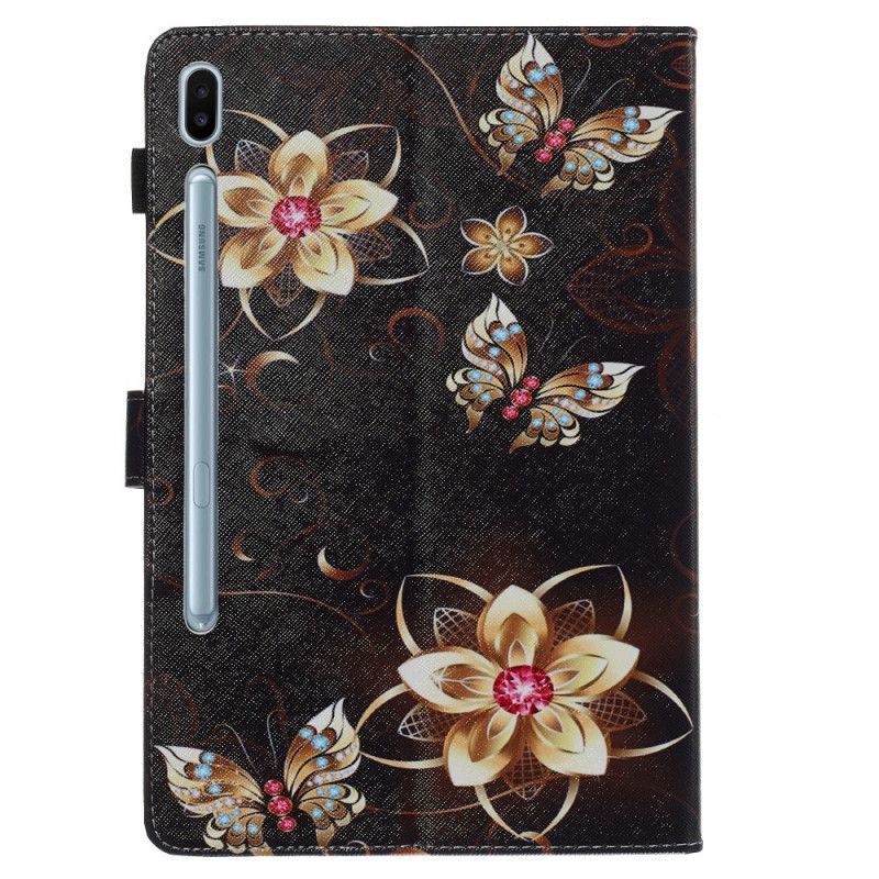 Folio Deksel for Samsung Galaxy Tab S6 Dyrebare Sommerfugler