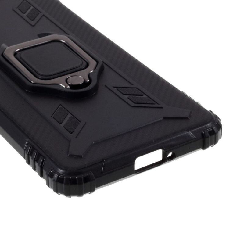 Deksel for Sony Xperia 10 II Svart Ring Og Karbonfiber