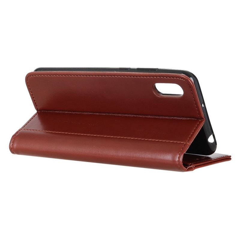 Folio Deksel Sony Xperia 10 II Svart Delt Skinn